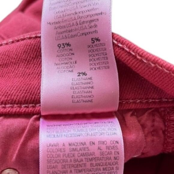 Mother Insider Crop Step Fray Hot Rod Red 25 - Picture 6 of 9